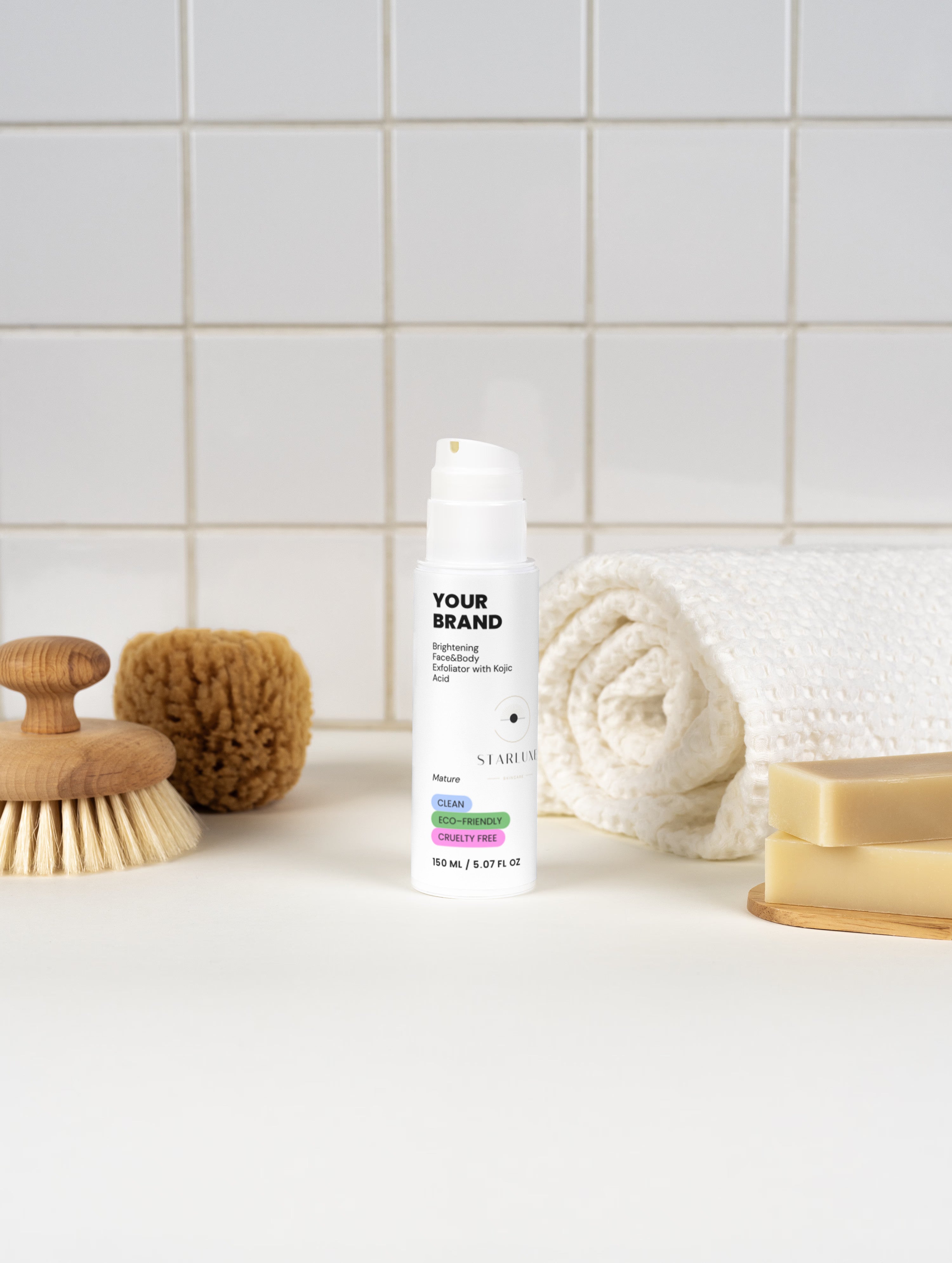 Brightening Face&Body Exfoliator with Kojic Acid