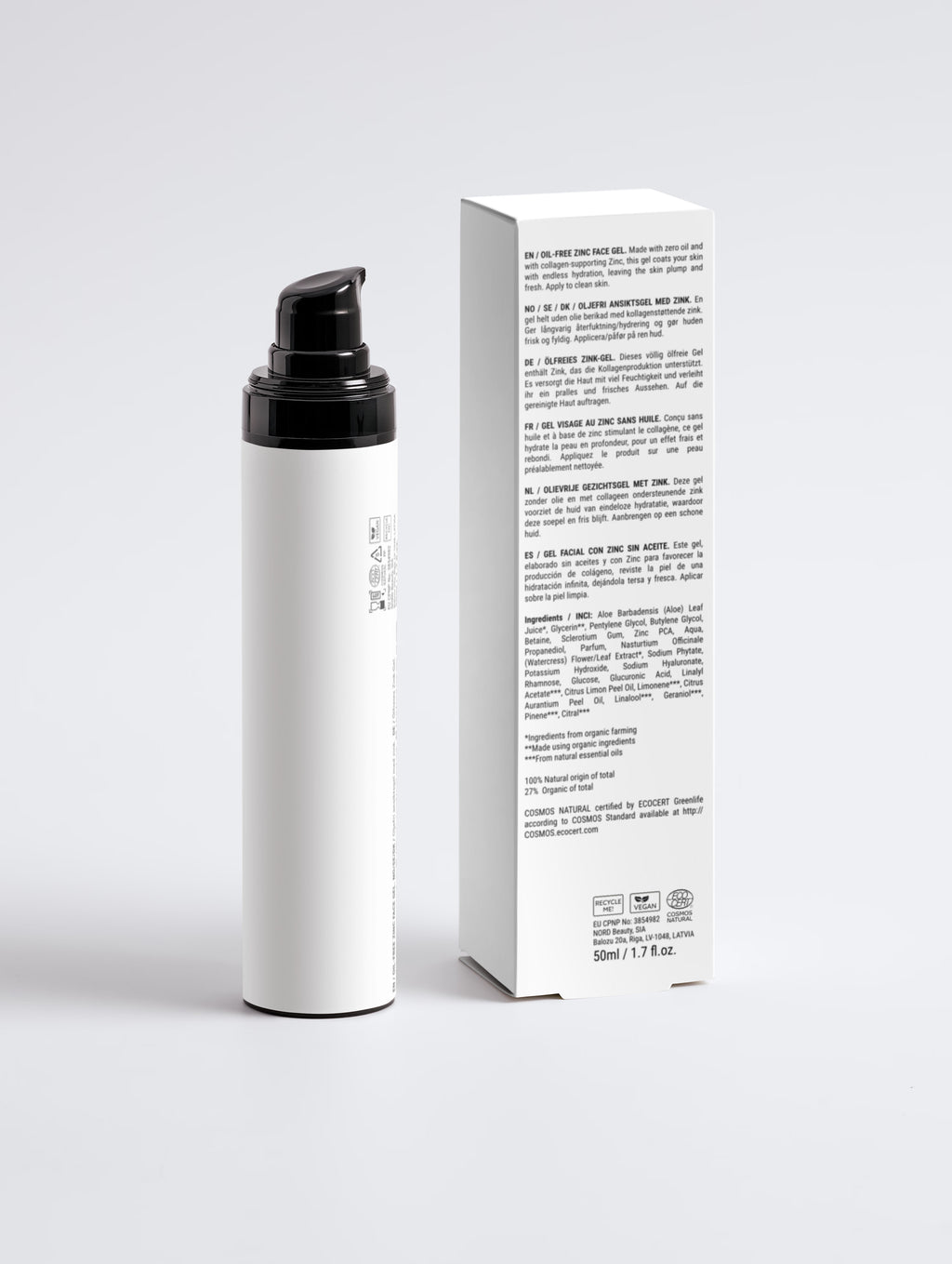 Oil-Free Zinc Face Gel for Men